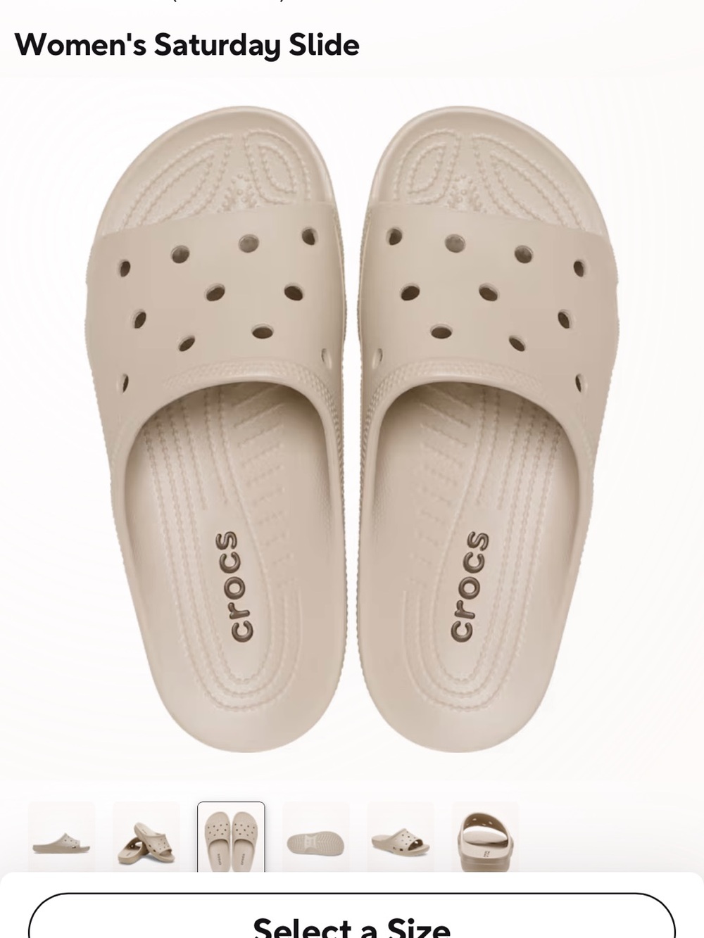 Crocs Classic Slide Sandal in Beige